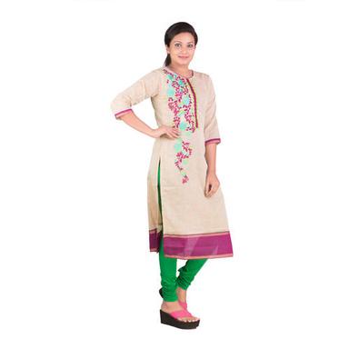 Khadi Silk Embroidered Kurtis