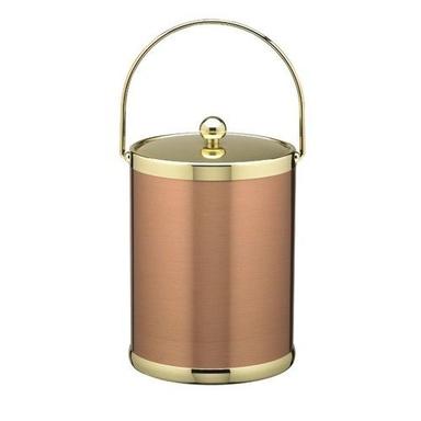 P.P Classic Copper And Brass Ice Bucket With Metal Handle
