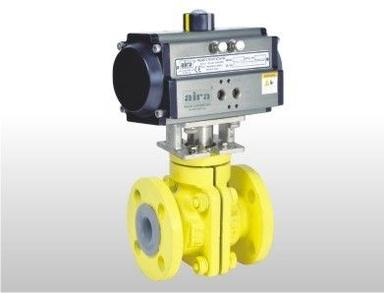 Pneumatic Rotary Actuator Operated FEP or PFA Lined Ball Valve