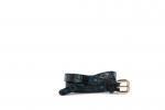 Brush off Blue Black Genuine Leather Belt