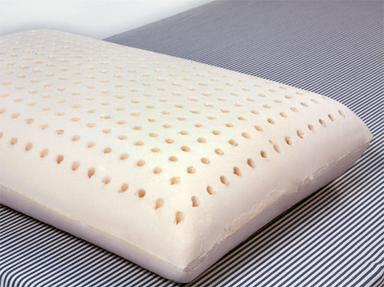 White And Purple Soft Latex Foam Pillow