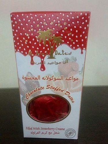 Chocolate Stuffed Dates With Strawberry Cream