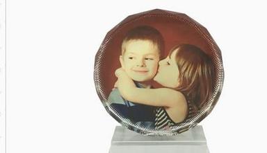 Crystal Photo Stand- Round