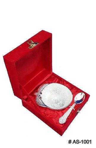Apple Shape Silver Plated Bowl Gift Set