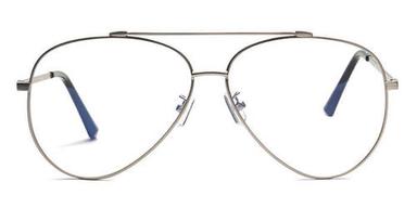 Jrs E10c4285 Silver Full Frame Pilot Eyeglasses