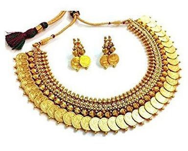 White Stones Gold Plated Necklace Sets