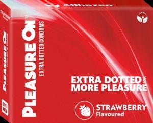Strawberry Flavoured Extra Dotted Condoms