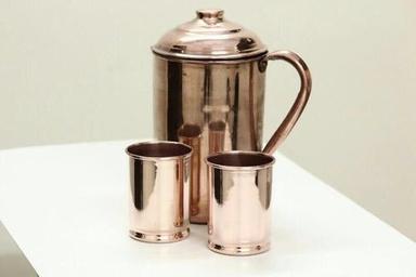 Copper Jug With 2 Glass