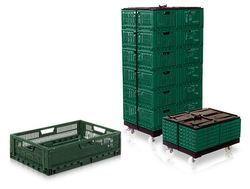 Green Foldable Plastic Crates