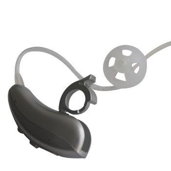 Dark Grey/ Silver/ White-Green High Power Design Digital Open Fit Hearing Aids