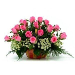 Pink Basket flower bouquet