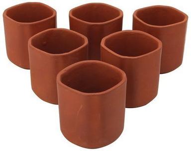 Nutrul Handmade Pottery Ceramic Kullad Kulhad Set Of 6 Tea Cups