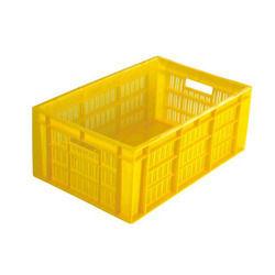 Yellow Fishing Plastic Crate