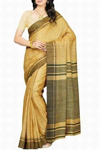 Black Border Ghicha Saree