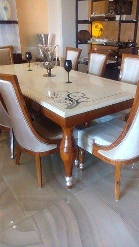 Dining Table With Marble Indoor Furniture
