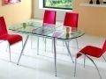 Plain Glass Dining Table Indoor Furniture