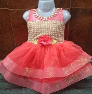 Mharani Net With Hand Work Baby Frock