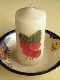 Paraffin Wax Flower Printed Pillar Candle