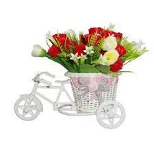 Artificial Flower With Bicycle Bouquet