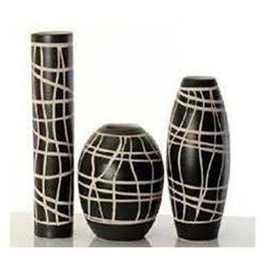 Durable Black Marble Vases