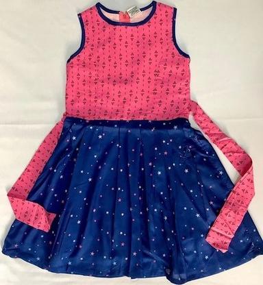 Casual Rayon And Lining Cotton Girls Frock