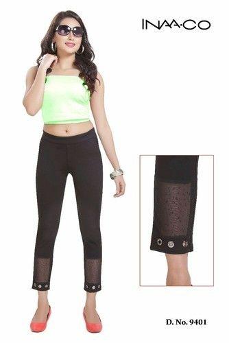 Breathable Ladies Lycra Cotton Plain Jegging For Casual Wear And Party Wear