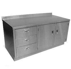 Chrome Plain Stainless Steel Cabinet