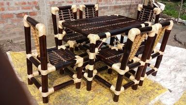 Bamboo Wood Dining Table Set