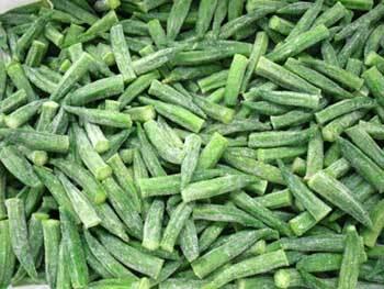 Frozen Cut Green Okra Vegetable
