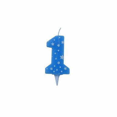 Blue And Pink Pepup Star Birthday / Wedding / Anniversary Number Candles For Kids Birthday Cake