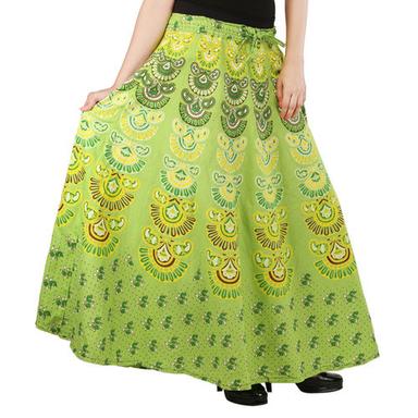 Handloom Palace Multi Color Printed Long Skirt Size: Free Size