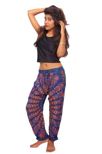 Block Print Nero Trouser For Ladies