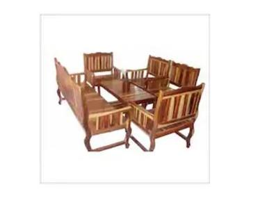 Brown High Design Wooden Dining Table Set