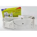 White PU Ahram Belts with Pouch