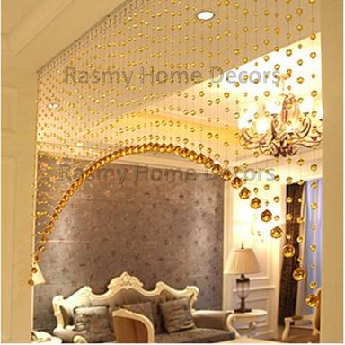 Beaded Arch Shape Golden Crystal String For Partition Spaces For 12Ft Area