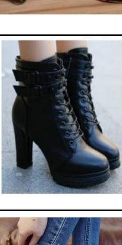 Ladies Black High Heel Boots