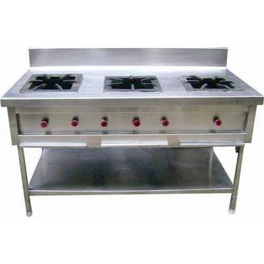 Silver Kitchen Three Burner Range