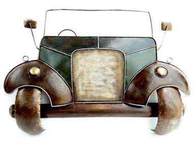 Metal Vintage Car Mural For Wall Decor