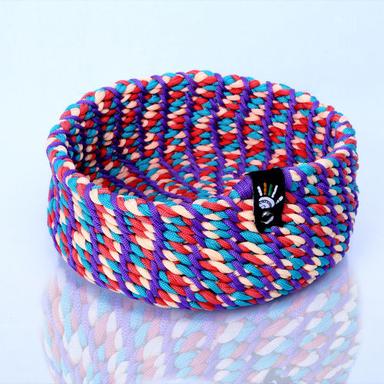 Multicolour Braided Macrame Decorative Basket