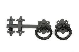 Cast Iron Floral Ring Latch
