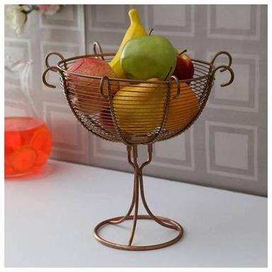Easy To Clean Glittering Look Decorative Fruit Basket
