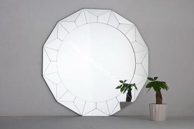 Trendy Look Etched Bathroom Mirror