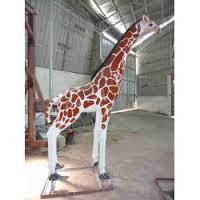 Elegant Finish Marble Giraffe Statue