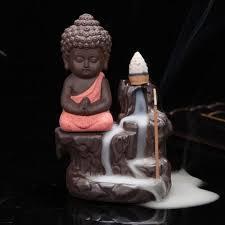 Meditating Monk Child Buddha Incense Holder