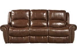 Pure Brown Color Leather Sofa