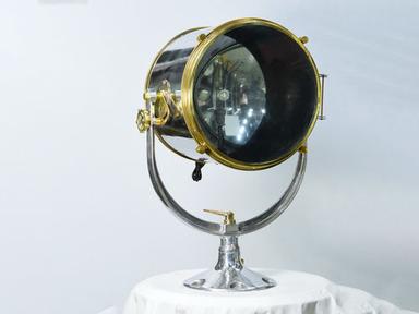 Original Ships Search Light With Brass Ring & Steel Body