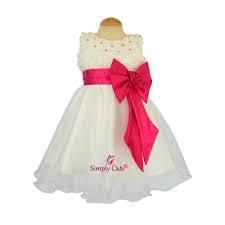 White Party Wear Baby Girl Frock