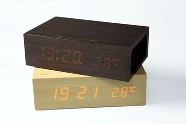 Reliable Wooden Bluetooth Speakers (Alarm Clock, Temperature, NFC)