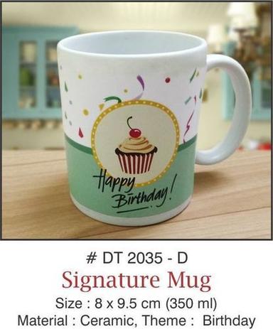 Happy Birthday Ceramic Coffee Mug Porcelain