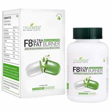Neuherbs F8 Ultra Fat Burner With Added Green Coffee, Green Tea, Garcinia Cambogia Extract, Cla, Chromium, L-Carnitine, Caffeine & Piperine For Weight Management 710Mg - 60 Capsules Shelf Life: 18 Months